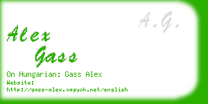 alex gass business card